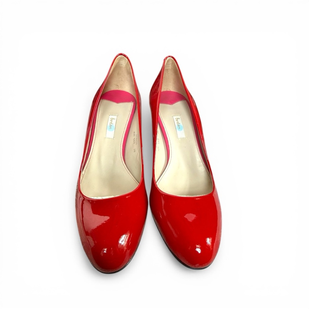 Boden Shiny Red Patent Mid-Heel Pumps - Picture 4 of 6